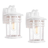 Darkaway 2 Pack Large Outdoor Porch Lights Wall Mount, 15inch Outdoor Light Fixtures Sconces Wall Lighting with Seeded Glass Exterior Lights for Patio Yard House Hallway Doorway Garage