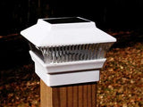 10-Pack Solar White Fence Post Cap Lights With 1 Big White 10mm LED - Outdoor Path Light | Lumora