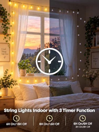2PK 400LED 152FT Connectable Globe String Lights Indoor, Christmas Lights