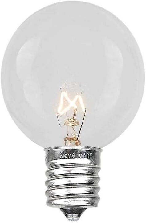 G30 Patio String Lights with 25 Clear Globe Bulbs - Garden Hanging String Lights - Vintage Backyard Patio Lights - Outdoor String Lights - Market Cafe Bistro String Lights - 25 Feet
