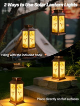 Guhope Birthday Gifts for Women Mom Grandma Men, Solar Lanterns Outdoor Waterproof, Hummingbird Hanging Garden Decor Outdoor Solar Lights for Garden Lawn Yard Patio Porch