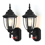 Porch Lights Outdoor Motion Sensor Wall Sconce Anti-Rust Aluminum, Exterior Outdoor Wall Lights Dusk to Dawn Porch Light Fixture Wall Mount for House Outside Patio 2Pack