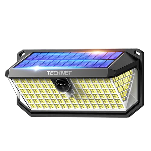 TECKNET 416 LED Solar Powered Outdoor Lights, Security Solar Lights- 1 Pack