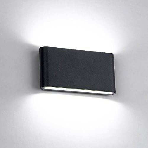 12W LED Outdoor Exterior Wall Sconces Step Down Light Fixture Lamp Black Finish Cool White | Lumora