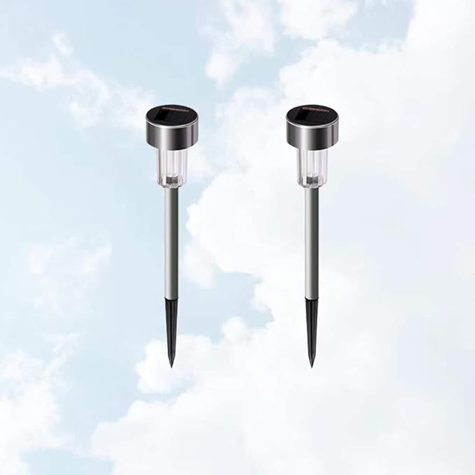 Uonlytech 2 Pcs Globe Light Stakes LED Landscape Lighting Pathway Landscape Spots Weather Solar Exterior LED for Pathway Garden Outdoor