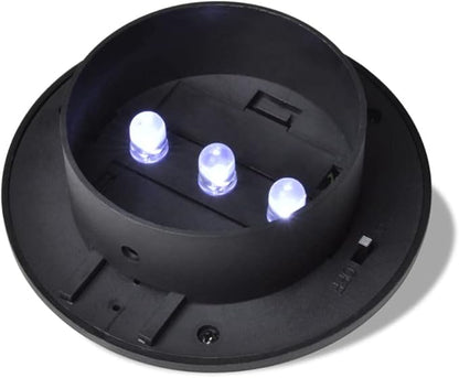 6-Pack Solar Pathway Lights Outdoor, Black Sturdy Plastic, 4.7x4.7x2.5in, Garden Solar Powered Waterproof Yard Lights for Walkway