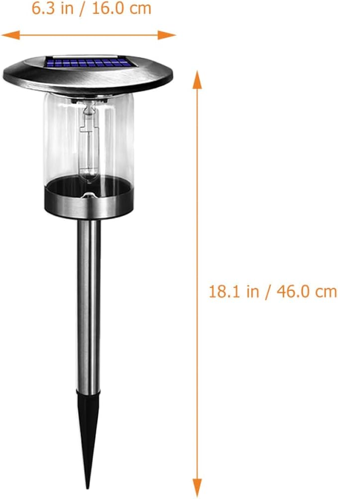 Kisangel Solar Path Lights Outdoor Post Lights Stainless Steel Solar Powered Yard Landscape Lamps for Garden Walkway Driveway Patio Lighting