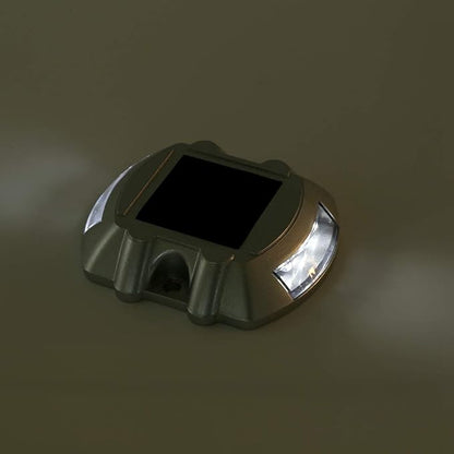 Solar Pathway Lights, 6 LED Outdoor Driveway Lights, Casting Aluminum Construction Solar with Design, Ideal for Road, Yard & Garden (White)