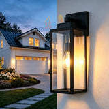 17 Inch Motion Sensor Dawn to Dusk Outdoor Sensor Light Fixture Waterproof Porch Lights Anti-Rust Exterior Wall Mount Light Outdoor Wall Lantern for Patio Front Door Garage