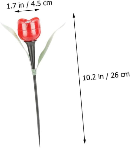 Milisten 5pcs Solar Power Tulip Lawn Stick Lamp Garden Ground Lamp Led Outdoor Solar Lights for Landscape Decorative Stake Lights