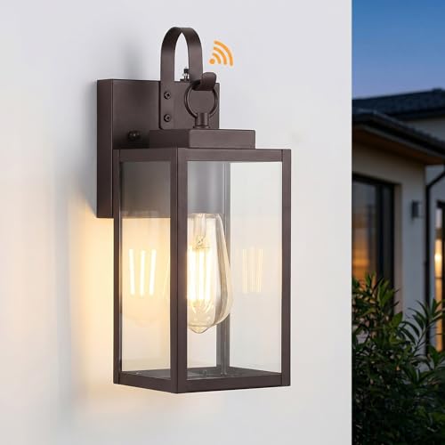Bronze Porch Light, Dusk to Dawn Wall Mount Outdoor Light