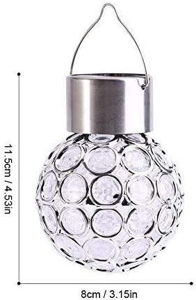 Yosoo Decorative Garden Lights, Colorful Solar Lights Ball, Outdoor Hanging 7 Colors LED Crackle Glass Globe, for Lawn, Patio Yard, Walkway Driveway, Pathway Landscape