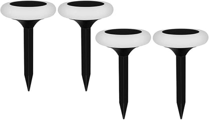 4Pcs Solar Ground Plug Lights RGB Colorful Solar Pathway Lamps 7-Color Gradient and 8 Modes for Outdoor Garden Yard Landscape Lighting
