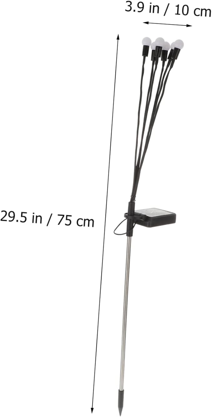 Veemoon 2pcs Solar Garden Lights High Conversion Solar Panel Outdoor Decor for Gardens Patios and Yards Function Decorative Lanterns Warm Light