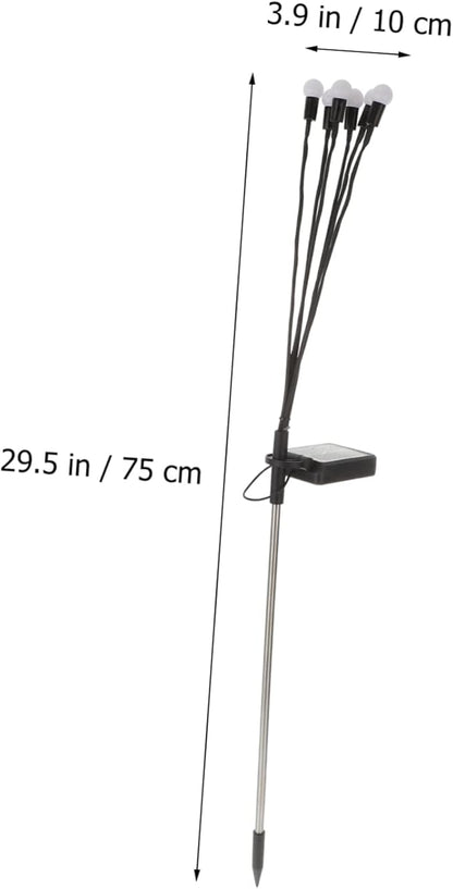 Veemoon 2pcs Solar Garden Lights High Conversion Solar Panel Outdoor Decor for Gardens Patios and Yards Function Decorative Lanterns Warm Light