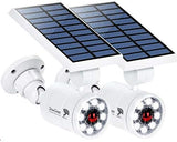 Solar Motion Sensor Light Outdoor of 2, Motion Sensor Solar Lights Aluminum Cameras Fill Flood Security Spotlights | Lumora