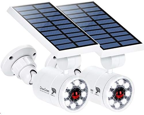 Solar Motion Sensor Light Outdoor of 2, Motion Sensor Solar Lights Aluminum Cameras Fill Flood Security Spotlights | Lumora