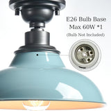 SAMTEEN Farmhouse Semi Flush Mount Ceiling Light 2 Pack
