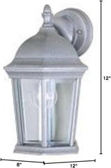 Maxim Cast-One Light Outdoor Wall Mount in Early American Style-8 Inches Wide by 12 inches high-Pewter Finish | Lumora