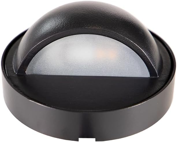 VOLT Cast Brass 12V Deck Light (Black) for Low Voltage Landscape Lighting on Outdoor Patio, Railing, Step, Fence & | Lumora