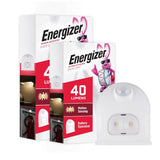 Energizer LED Motion-Activated Security Light, Battery Operated, 40 Lumens, Wireless, Indoor/Outdoor, Over-The-Door, Ideal for Entryway, Porch, Patio, Basement, Shed, Garage, 38184 (Pack of 2)