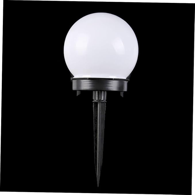 balacoo 6Pcs Solar Round Grass Lights Outdoor Plug Light Durable Lawn Lighting for Garden Pathway and Road Use Easy to Install Ground Bulb Lights