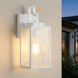 White Porch Light, Dusk to Dawn Wall Mount Outdoor Light