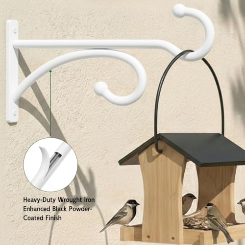 2Pack 6 Inch Plant Hangers Outdoor, Wall Hooks for Hanging Planters Baskets