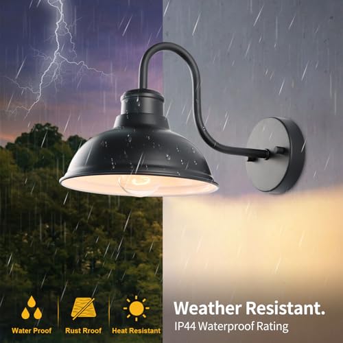12" Barn Light Outdoor Wall Lights 2 Pack Large Exterior Lighting Fixtures