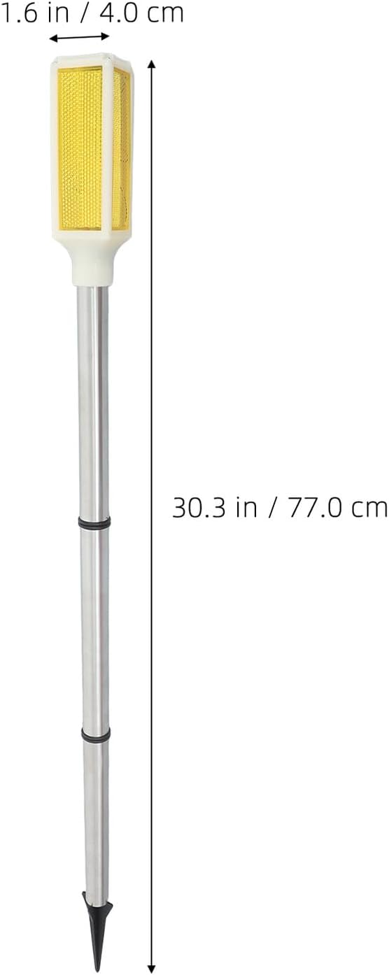 Milisten Solar Pathway Lights Outdoor Yellow Solar Lawn Stake Lamp with LED for Driveway and Patio Use