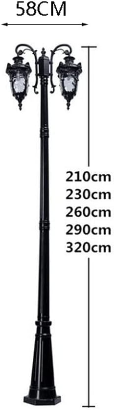 Outdoor Lamp Post Light Lamp Post Lights Outdoor,2-Head Street Light Anti-Rust Aluminum High Pole Light European | Lumora