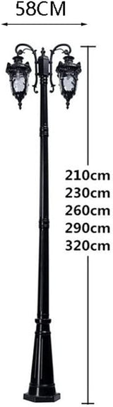 Outdoor Lamp Post Light Lamp Post Lights Outdoor,2-Head Street Light Anti-Rust Aluminum High Pole Light European | Lumora