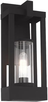 Livex Lighting 20992-12 Delancey - 16" One Light Outdoor Wall Lantern, Satin Brass Finish with Clear Glass | Lumora