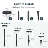 Linkind Solar Pathway Lights 8 Pack, Solar Lights Outdoor Warm White
