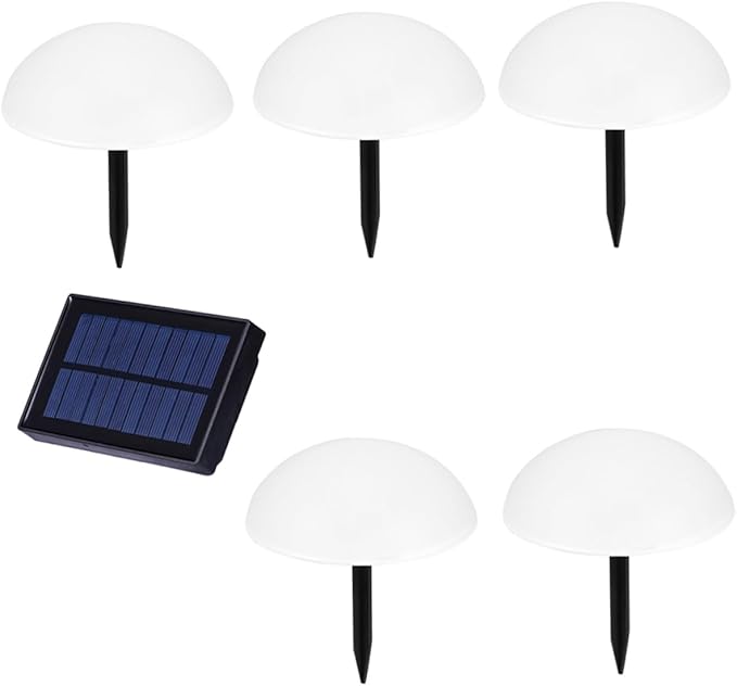 Veemoon Solar Garden Lamp Warm Light Hemisphere Ground Stake Outdoor Pathway Light for Patio Driveway Flower Bed | Lumora