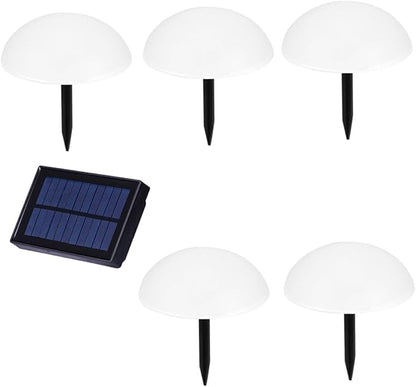 Veemoon Solar Garden Lamp Warm Light Hemisphere Ground Stake Outdoor Pathway Light for Patio Driveway Flower Bed Landscape Decoration Solar Energy Lamp