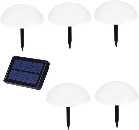 Veemoon Solar Garden Lamp Warm Light Hemisphere Ground Stake Outdoor Pathway Light for Patio Driveway Flower Bed Landscape Decoration Solar Energy Lamp