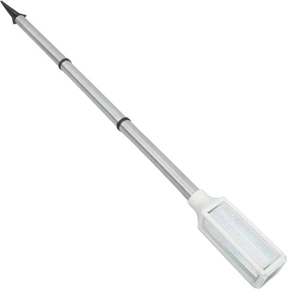 Solar Outdoor Pathway Light, Solar Yard Stake Lamp for Garden Lawn Patio, White Solar-Powered Outdoor Warning Light with LED for Driveway and Backyard