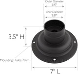 Design House 588897-BLK Standard 3-Inch Fitter Outdoor Pier Base Round Accessory Mount for Deck Porch Patio, Matte | Lumora