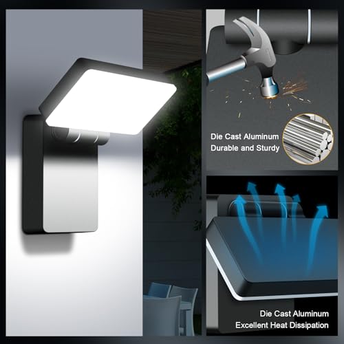 40W Modern Sleek Flood Light 3000LM 5000K for Backyard 8 Pack