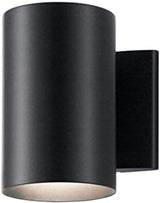 Kichler Cylinders 7" Outdoor Wall Sconce in a Black, 1-Light Exterior Wall Light, Cylinder Fixture, (7" H x 5" W) | Lumora