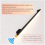 LED Sensor Lights - Black Wall-Mounted Luminous Aluminum Alloy Railings for Indoor Stairs & Outdoor Decks - 100cm | Lumora