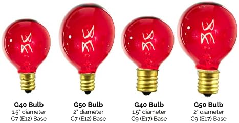 EST. LEE DISPLAY L D 1902 Indoor ＆ Outdoor G50 Globe Light Bulbs, Transparent Colored Glass, Incandescent, Steady | Lumora