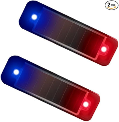 Aolyty Solar Warning Light, LED Flashing Light Waterproof Solar Powered Security Light 2 Pack for Night Driving Barricade Safety Road Construction Signs