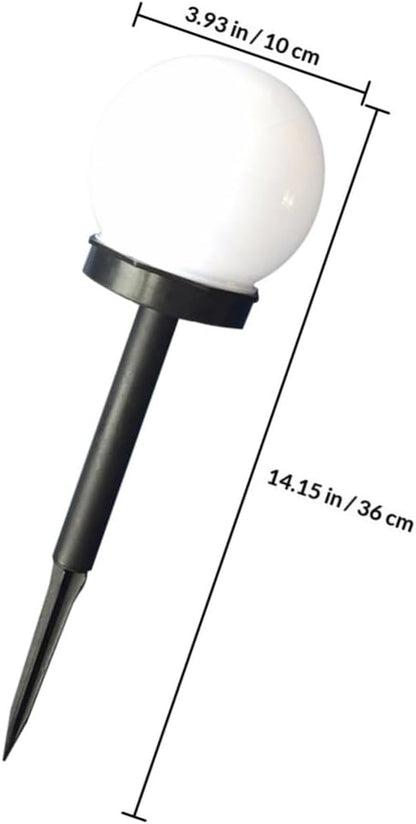 4pcs Solar Garden LED Pathway Lights White Bubble Globe Solar Sphere Outdoor Lawn Landscape Lighting for Patio and Yard