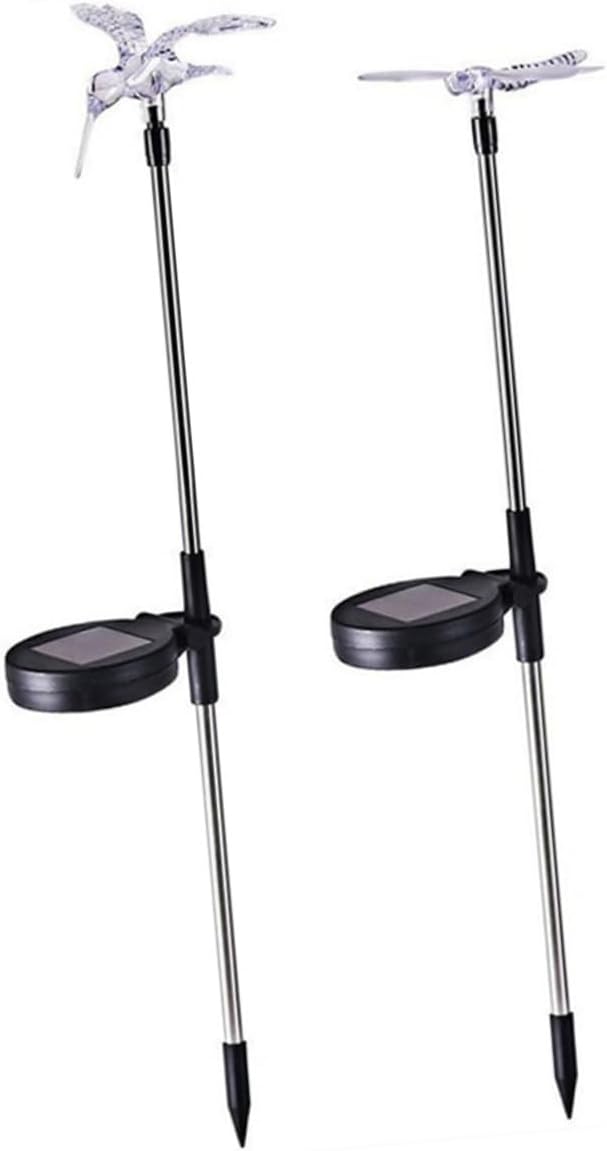 Uonlytech 2pcs Solar Lawn Decor Solar Stick Lamps for Garden Pathway for Unique Landscape Lighting
