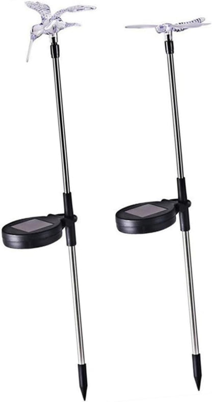 Uonlytech 2pcs Solar Lawn Decor Solar Stick Lamps for Garden Pathway for Unique Landscape Lighting
