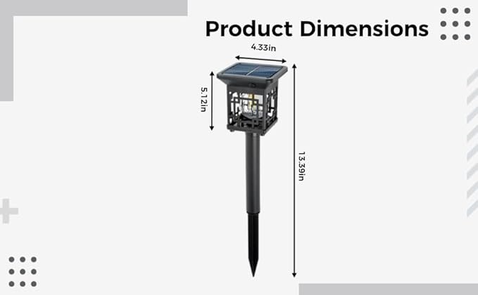 4 Pcs Solar Pathway Lights For Garden, Warm White Tungsten Filament, Auto On/Off Outdoor Landscape Lighting | Lumora