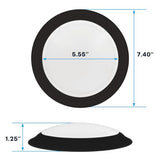 LUXRITE 6 Inch LED Disk Lights, 12.5W, 1000LM, 120V, Black (6 Pack)