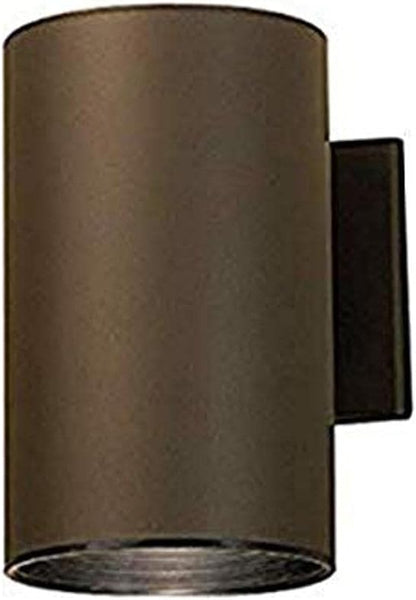 Kichler 9236AZ Outdoor Cylinder Wall Mount Sconce DownLight, Bronze 1-Light (6" W x 8" H) 120 Watts